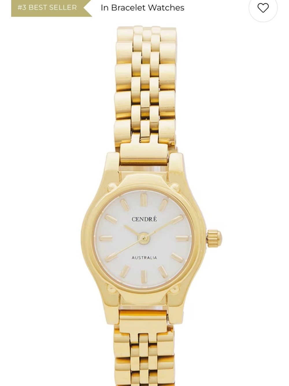 Cendré Gold Bracelet Watch - Women's Gold Tone